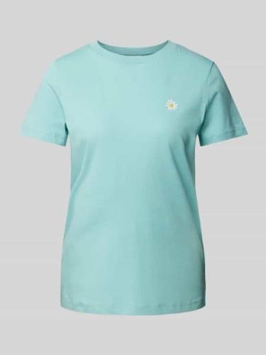 ICHI T-Shirt mit Motiv-Stitching Modell 'CAMINO' in Mint, Größe XS