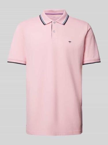 Fynch-Hatton Regular Fit Poloshirt mit Kontraststreifen in Rosa, Größe...