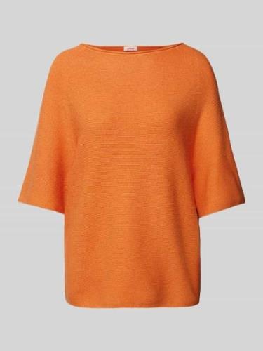 s.Oliver RED LABEL Strickpullover mit 1/2-Ärmel in Orange, Größe 36