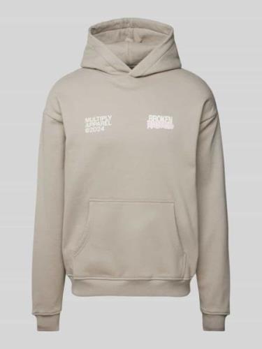 Multiply Apparel Oversized Hoodie mit Känguru-Tasche in Beige, Größe M