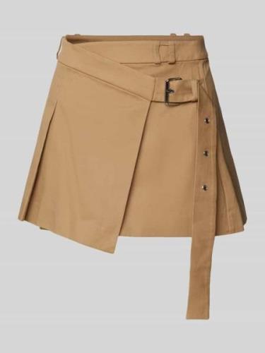 Mango Minirock mit Stoffgürtel in Beige, Größe 34