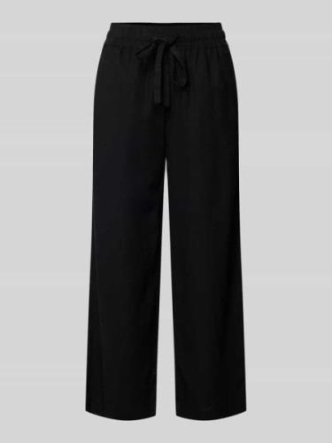 Soyaconcept Flared Leinenhose mit Tunnelzug Modell 'Ina' in Black, Grö...