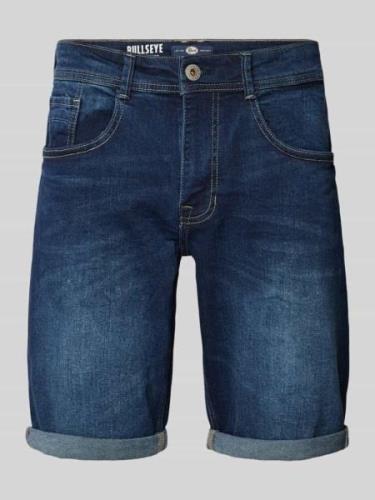 Petrol Regular Fit Jeansshorts im 5-Pocket-Design Modell 'BULLSEYE' in...