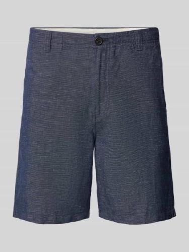 SELECTED HOMME Regular Fit Shorts mit Webmuster in Marine, Größe L