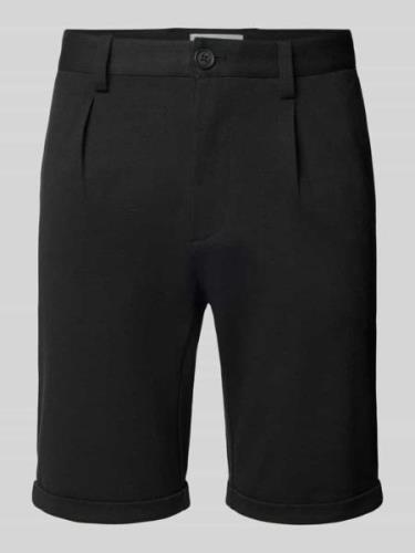 Lindbergh Bermudas mit Bundfalten in Black, Größe L