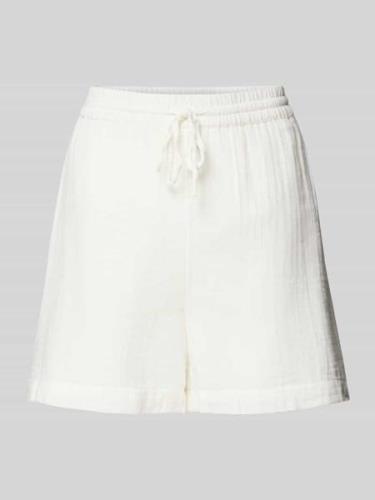 Pieces High Waist Shorts mit elastischem Bund Modell 'STINA' in Weiss,...