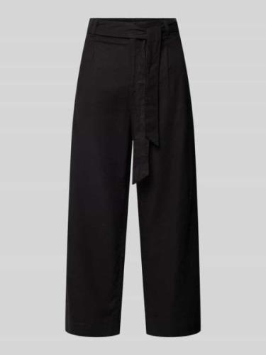 s.Oliver RED LABEL Wide Leg Leinenhose mit verkürztem Schnitt in Black...