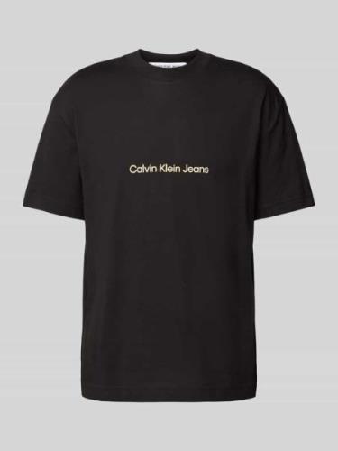 Calvin Klein Jeans T-Shirt mit Rundhalsausschnitt in Black, Größe M