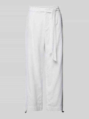 s.Oliver RED LABEL Wide Leg Leinenhose mit verkürztem Schnitt in Weiss...