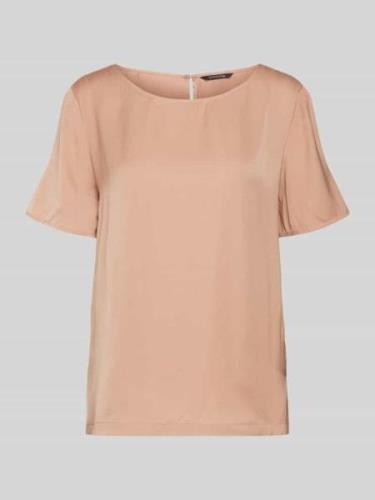 comma Blusenshirt mit Seitenschlitzen in Taupe, Größe 36