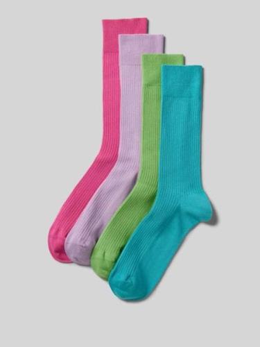 DillySocks Socken mit Strukturmuster im 4er-Pack in Blau, Größe 1