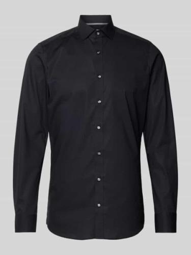 OLYMP Level Five Slim Fit Businesshemd aus Popeline in Black, Größe 39