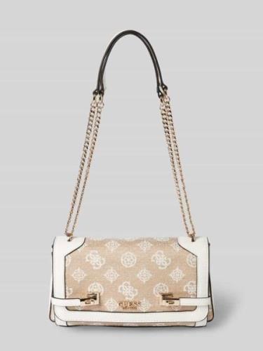 Guess Handtasche mit Logo-Muster Modell 'LORALEE' in Sand, Größe 1