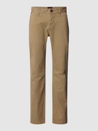 PME Legend Chino in unifarbenem Design in Sand, Größe 33/32