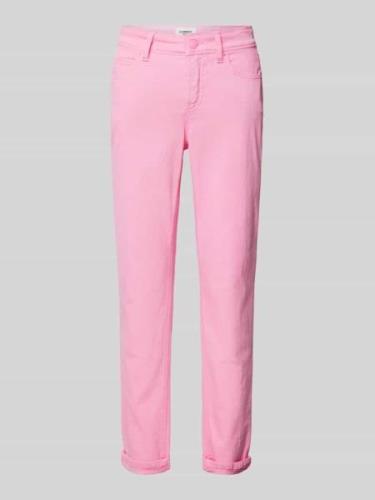 Cambio Regular Fit Jeans mit verkürzten Schnitt in Pink, Größe 32