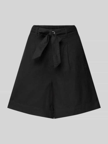 s.Oliver RED LABEL Shorts mit Stoffgürtel in Black, Größe 36