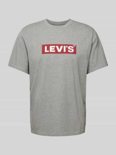 Levi's® T-Shirt mit Logo-Print in Mittelgrau, Größe S