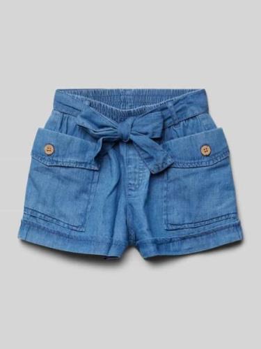 Mayoral Shorts in Denim-Optik mit Bindegürtel in Blau, Größe 134