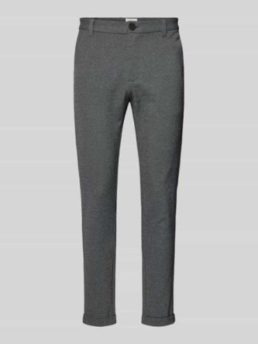 Lindbergh Slim Fit Stoffhose mit verkürztem Schnitt in Mittelgrau, Grö...