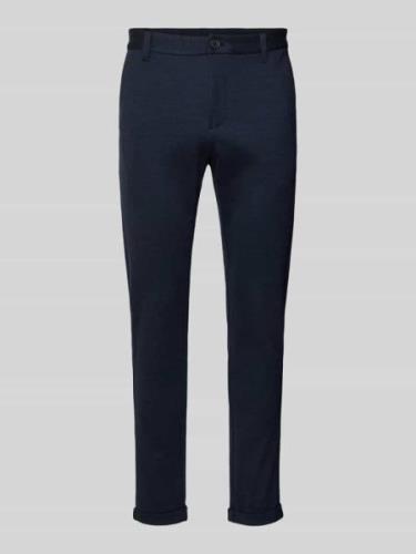 Lindbergh Slim Fit Stoffhose mit verkürztem Schnitt in Dunkelblau, Grö...