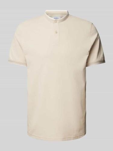 MCNEAL Poloshirt mit kurzer Knopfleiste in Beige, Größe L