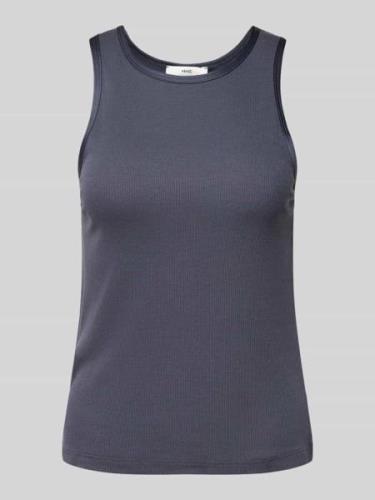 Mango Tanktop mit Feinripp Modell 'BALI' in Marine, Größe XS