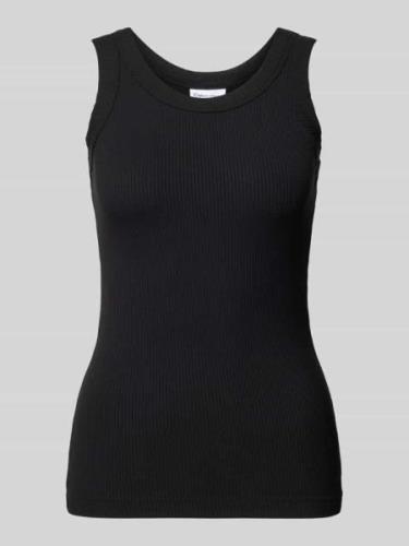 Calvin Klein Womenswear Tanktop in Ripp-Optik in Black, Größe L