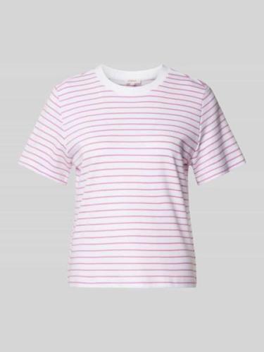 s.Oliver RED LABEL T-Shirt mit Rundhalsausschnitt in Rose, Größe 34