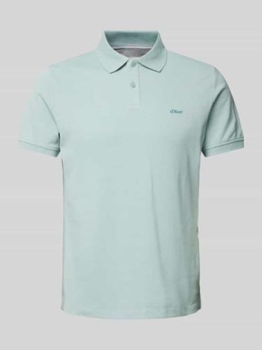 s.Oliver RED LABEL Poloshirt mit Label-Stitching in Mint, Größe XXXL