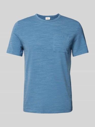 s.Oliver RED LABEL T-Shirt mit Brusttasche in Blau, Größe XXL