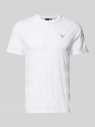 Barbour T-Shirt mit Label-Stitching Modell 'STENTON' in Weiss, Größe X...