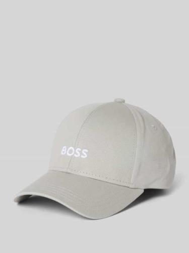 BOSS Basecap mit Label-Stitching Modell 'Zed' in Hellgrau, Größe 1