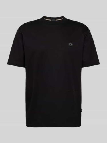 BOSS T-Shirt mit Label-Patch Modell 'Taut' in Black, Größe L