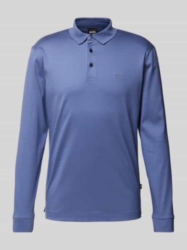 BOSS Poloshirt mit Label-Stitching Modell 'PADO' in Bleu, Größe M