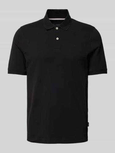 bugatti Poloshirt mit Polokragen in Black, Größe M