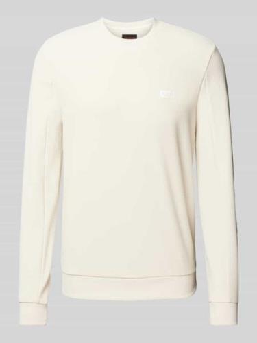 Guess Sweatshirt mit Label-Badge in Beige, Größe M