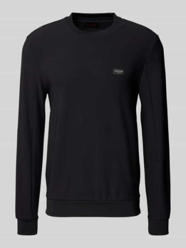 Guess Sweatshirt mit Label-Badge in Black, Größe S