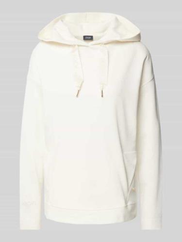 JOOP! Hoodie mit Logo-Stitching in Offwhite, Größe 34