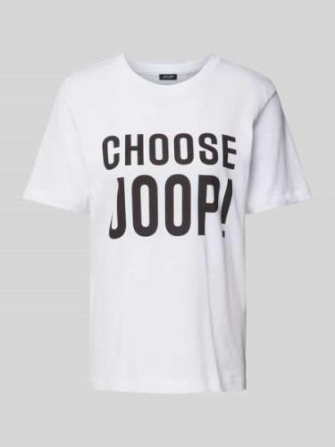 JOOP! T-Shirt mit Logo-Print in Weiss, Größe 38