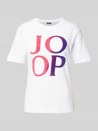 JOOP! T-Shirt mit Logo-Print in Weiss, Größe 34