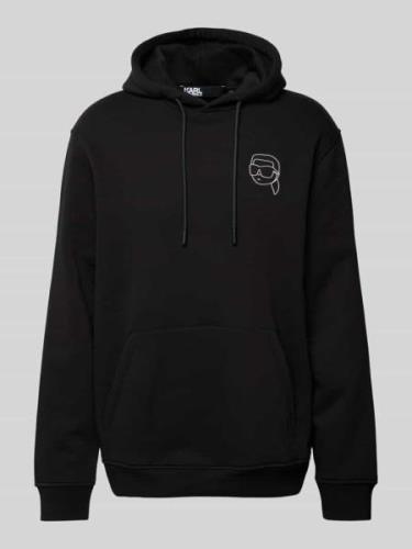 Karl Lagerfeld Hoodie mit Logo-Print in BLACK, Größe L