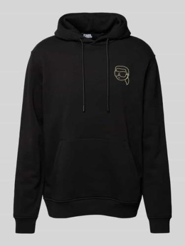 Karl Lagerfeld Hoodie mit Logo-Print in Black, Größe L