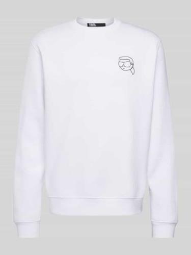 Karl Lagerfeld Sweatshirt mit Motiv-Print in Weiss, Größe L