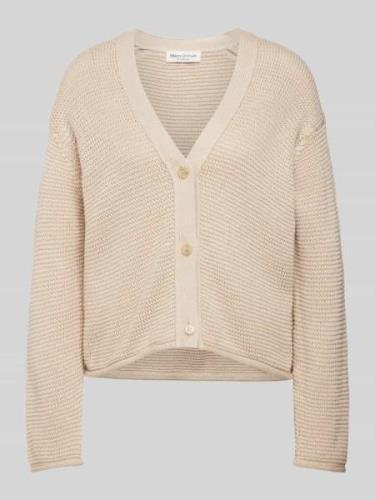 Marc O'Polo Cardigan mit überschnittenen Schultern in Beige, Größe L