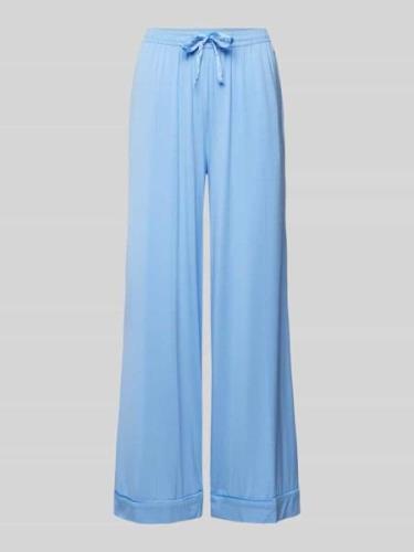 TOMMY HILFIGER Wide Leg Pyjama-Hose mit Tunnelzug in Blau, Größe L