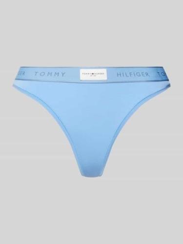 TOMMY HILFIGER String mit Label-Patch Modell 'ESTABLISHED' in Blau, Gr...