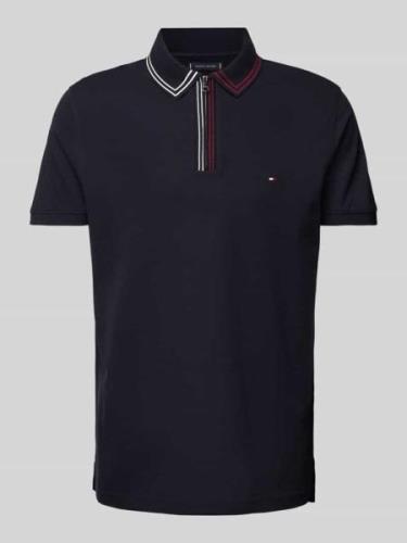 Tommy Hilfiger Regular Fit Poloshirt mit Logo-Stitching in Marine, Grö...