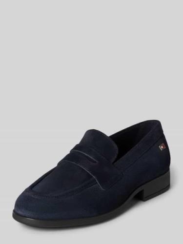 Tommy Hilfiger Lederloafers mit Label-Applikation Modell 'FLAG' in Mar...