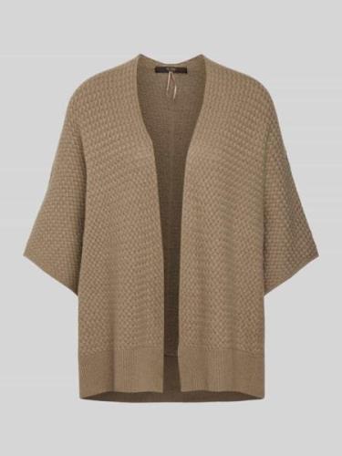 Windsor Kaschmircardigan mit offener Vorderseite in Taupe, Größe One S...