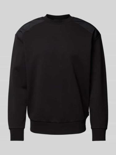 CK Calvin Klein Sweatshirt mit Label-Detail Modell 'MIX MEDIA' in Blac...